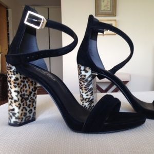 Kenneth Cole Leopard-Print High-Heeled Sandals